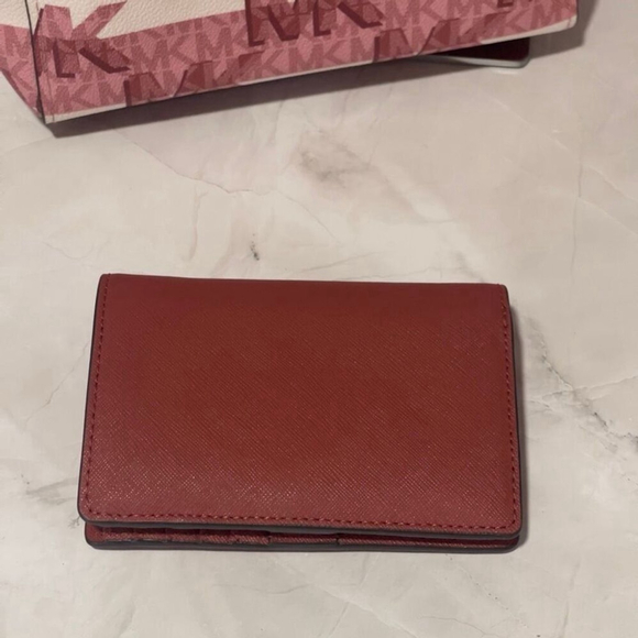 Michael Kors Sinclair Shopper Tote With Matching Wallet Set Pink White Cinnamon - Picture 8 of 10